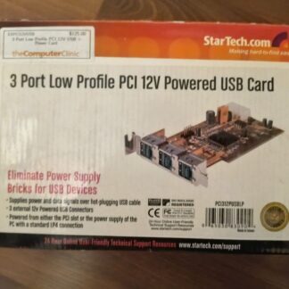 Upgrade Your System with StarTech 3 Port Low Profile PCI 12V Powered USB Card