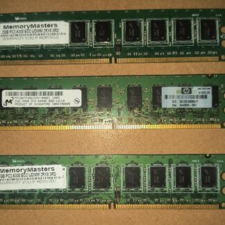 Lot of 3x 2GB DDR2 PC2-5300 ECC UDIMM 240-pin 2Rx8 (6GB Total) Memory Modules