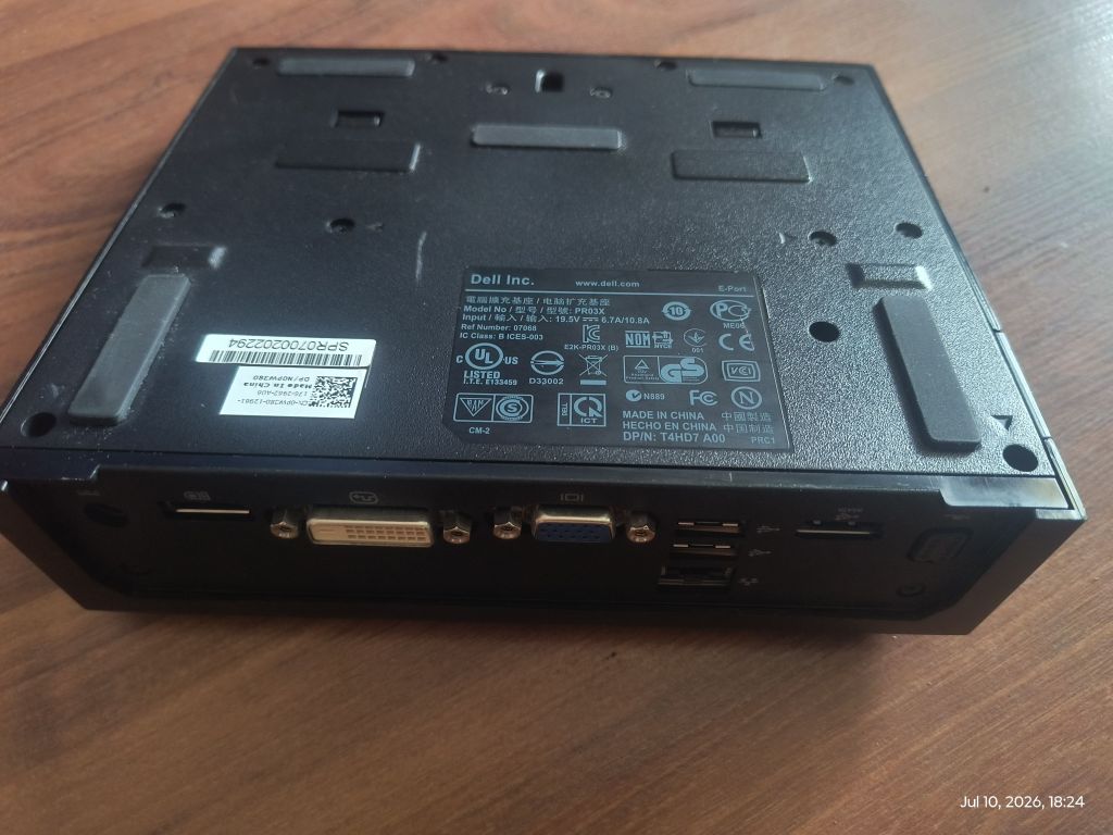 Dell E-Port Replicator Docking Station PR03X - Seamless Connectivity for Enhanced Workspace Efficiency - Image 3