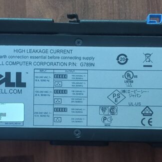 Dell G789N 1U Rack PDU Model DELL6120 - 4x C13, 2x C19, C20 Inlet, 100–240V 16A