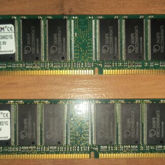 Lot of 2: Kingston ValueRAM 1GB DDR400 PC3200 Memory Kit