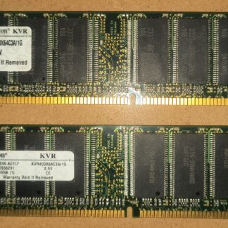 Kingston 2GB DDR-400 PC3200 CL3 184-pin Desktop RAM Kit KVR400X64C3A/1G