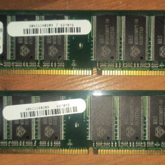 2x 256MB DDR1 PC3200 400MHz CL2.5 184-Pin Desktop RAM Modules MS-4002-256MB