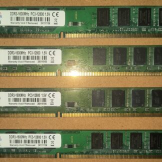 Lot of 4 YIMENG 4GB DDR3-1600 PC3-12800 1.5V 240‑Pin Desktop RAM (16GB Total)