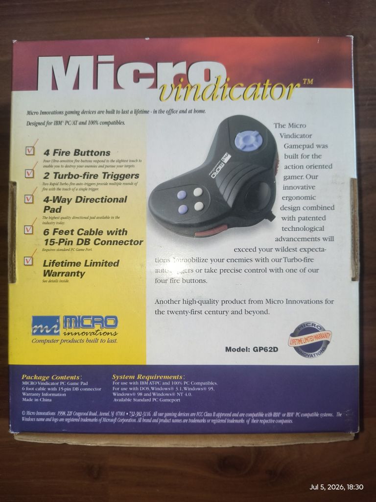 Elevate Your Gaming Experience with Micro Innovations Vindicator 6 Button PC Gamepad - Image 2