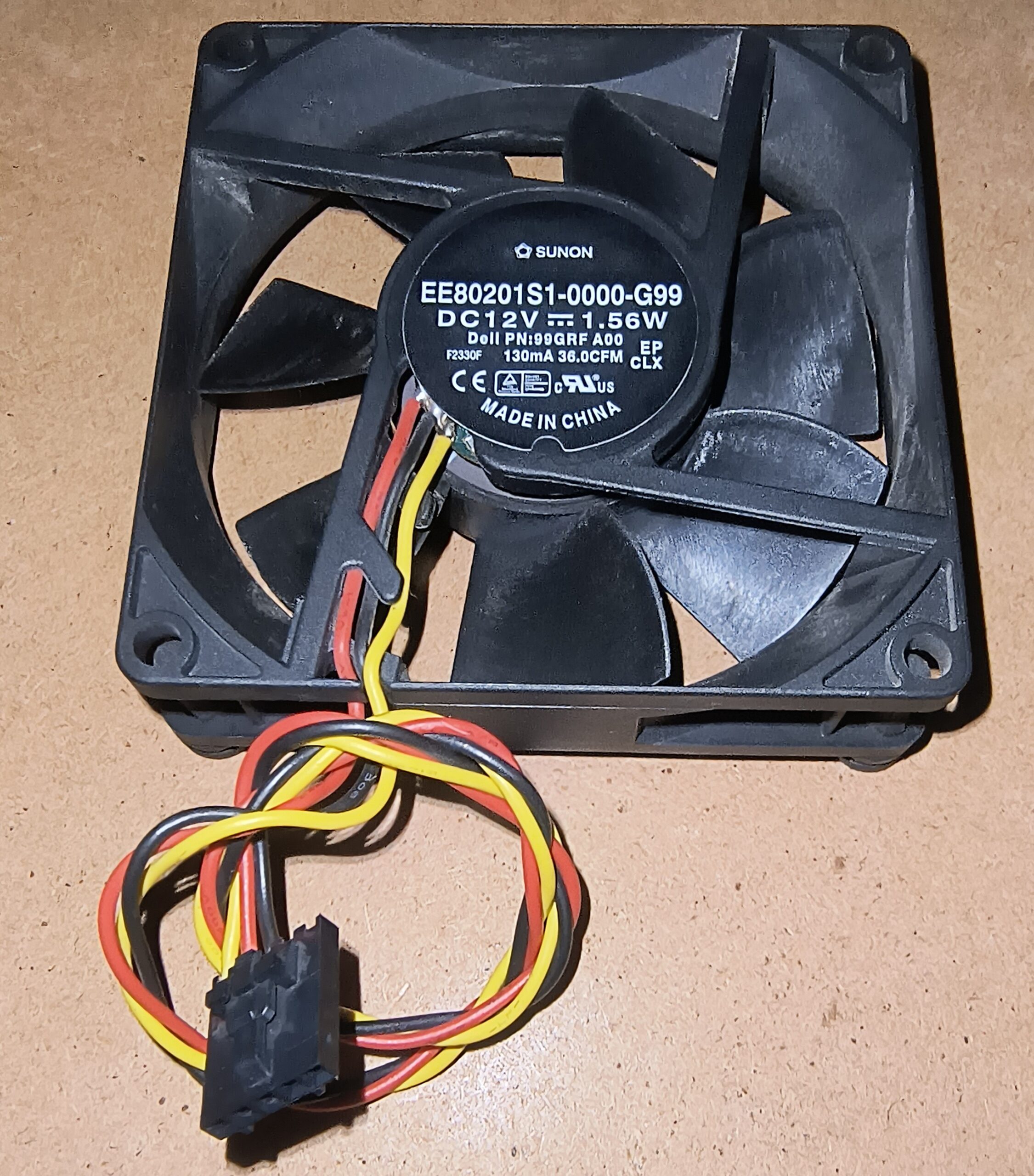 Sunon 80mm 12V DC Case Fan EE80201S1-0000-G99