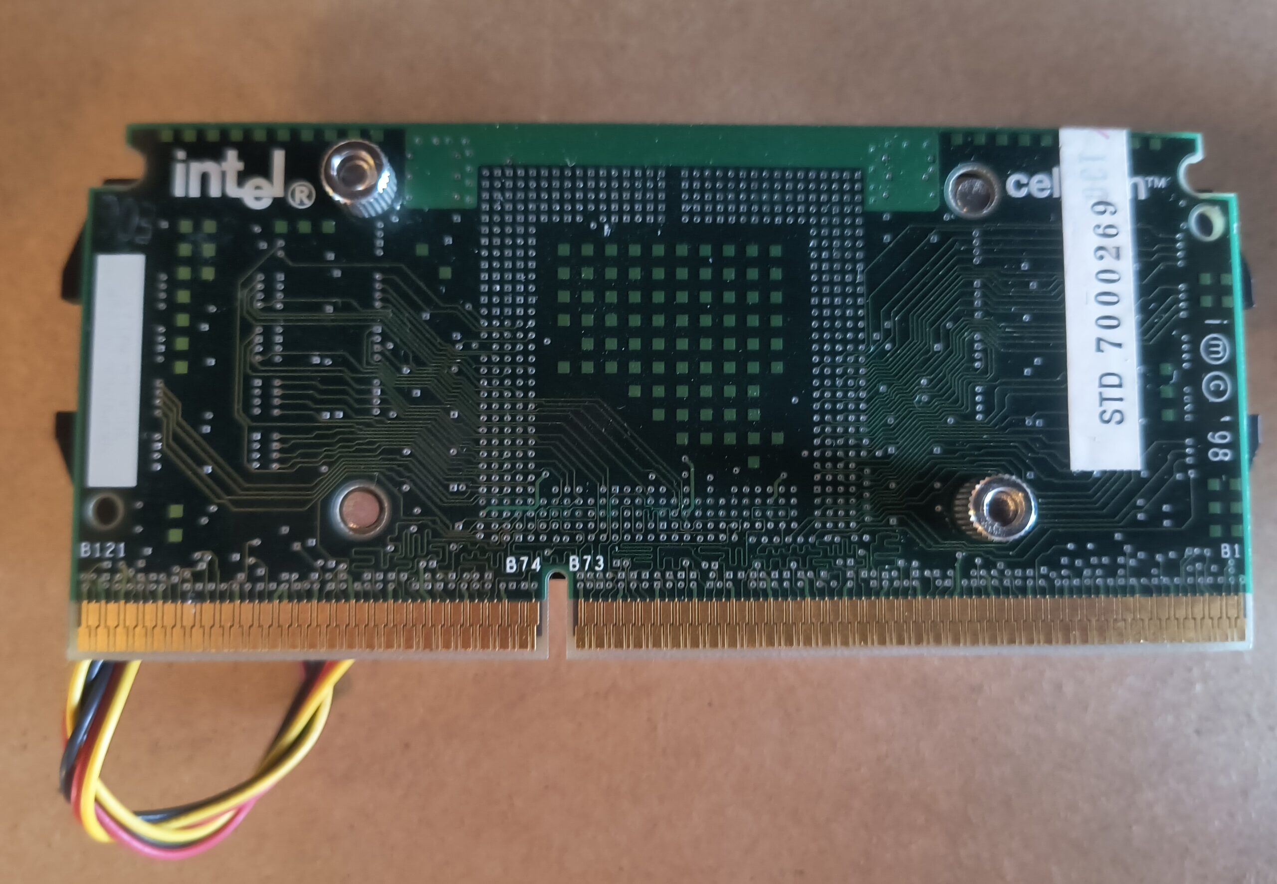 Vintage Intel Celeron MMC-2 Mobile CPU Module with Heatsink Fan - Image 2