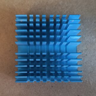 Blue Anodized Aluminum Multi-Fin Heatsink (Approx 50x50x25mm)
