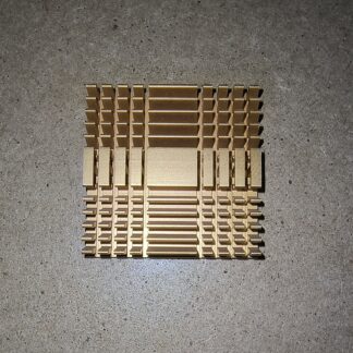 Gold Anodized Aluminum Heatsink 60x60x22mm Passive Cooling Fin Radiator
