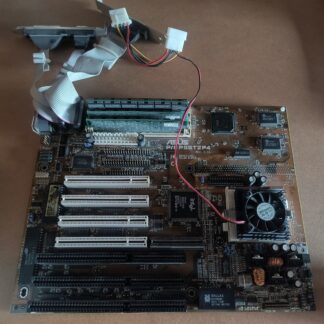 Vintage ASUS P/I-P55T2P4 Socket 7 AT Motherboard Rev 3.10 w/ EDO RAM & I/O Brackets