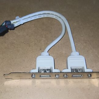 Dual USB 2.0 Rear PCI Slot Bracket Adapter (2x USB-A to 9-Pin Motherboard Header) - Used, tested working dual USB 2.0 rear expansion bracket