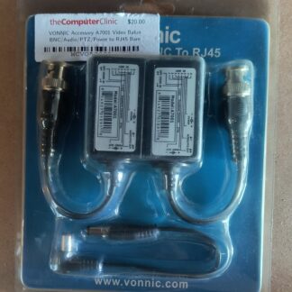 Vonnic A7001 Video Balun Pair: Enhance Your CCTV System with Audio, PTZ, and Power Support
