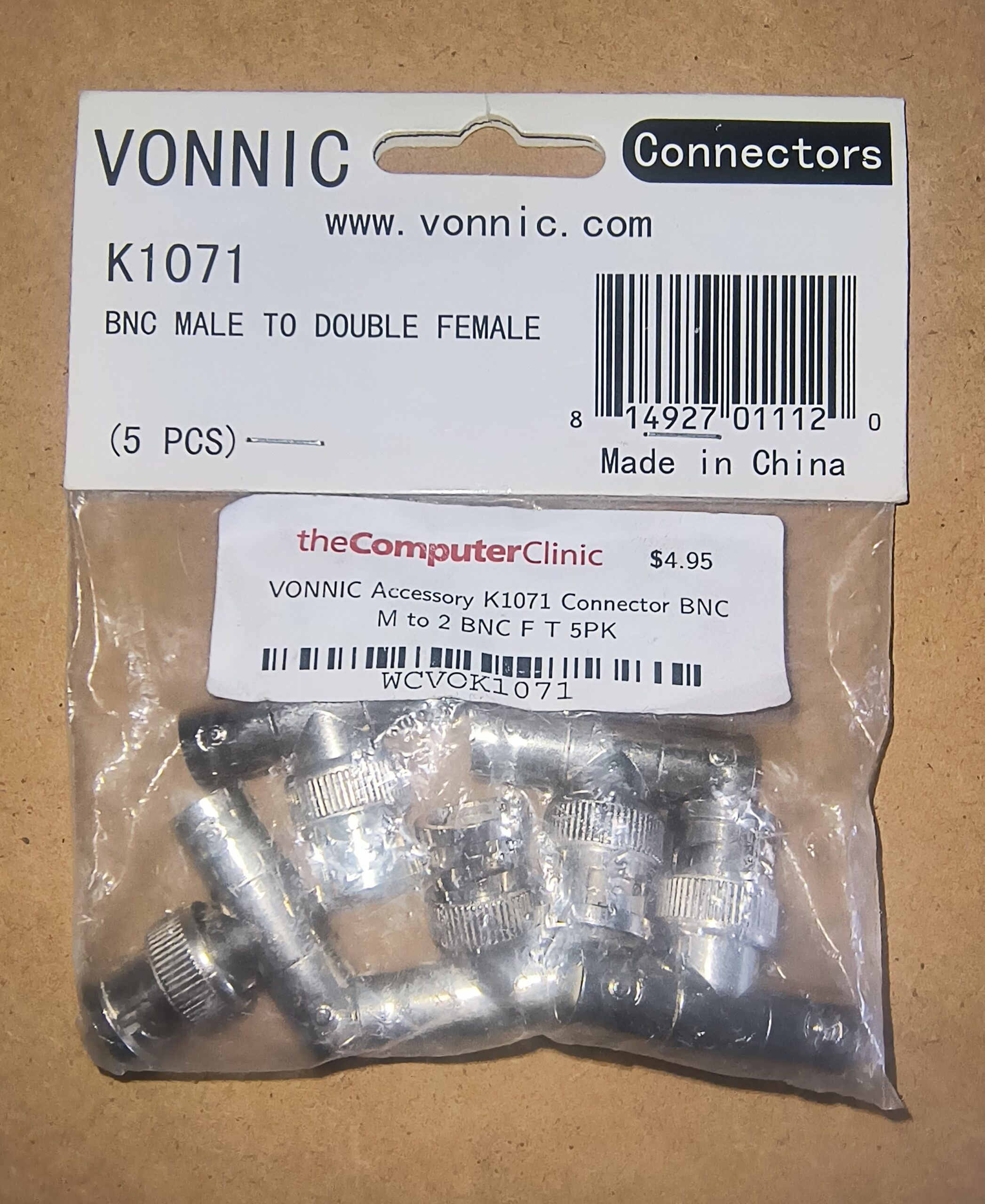 Expand Your CCTV System with VONNIC K1071 BNC T-adapters