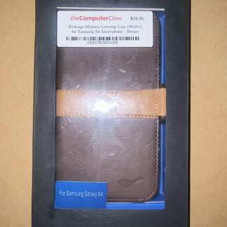 Birdcage Monaco Wallet Case for Samsung Galaxy S4 - Brown Folio Design