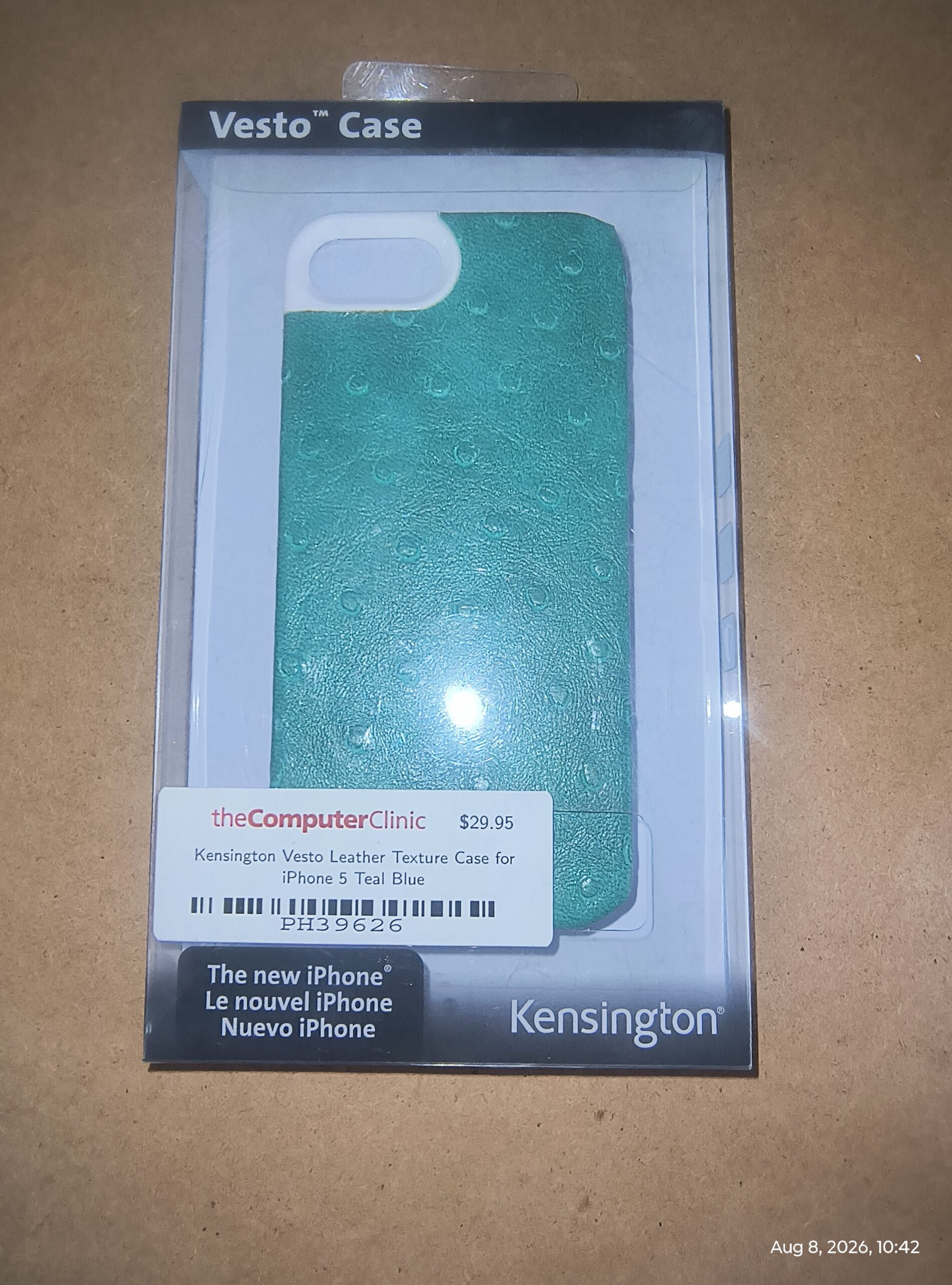 Kensington Vesto Leather Texture Case for iPhone 5 in Teal