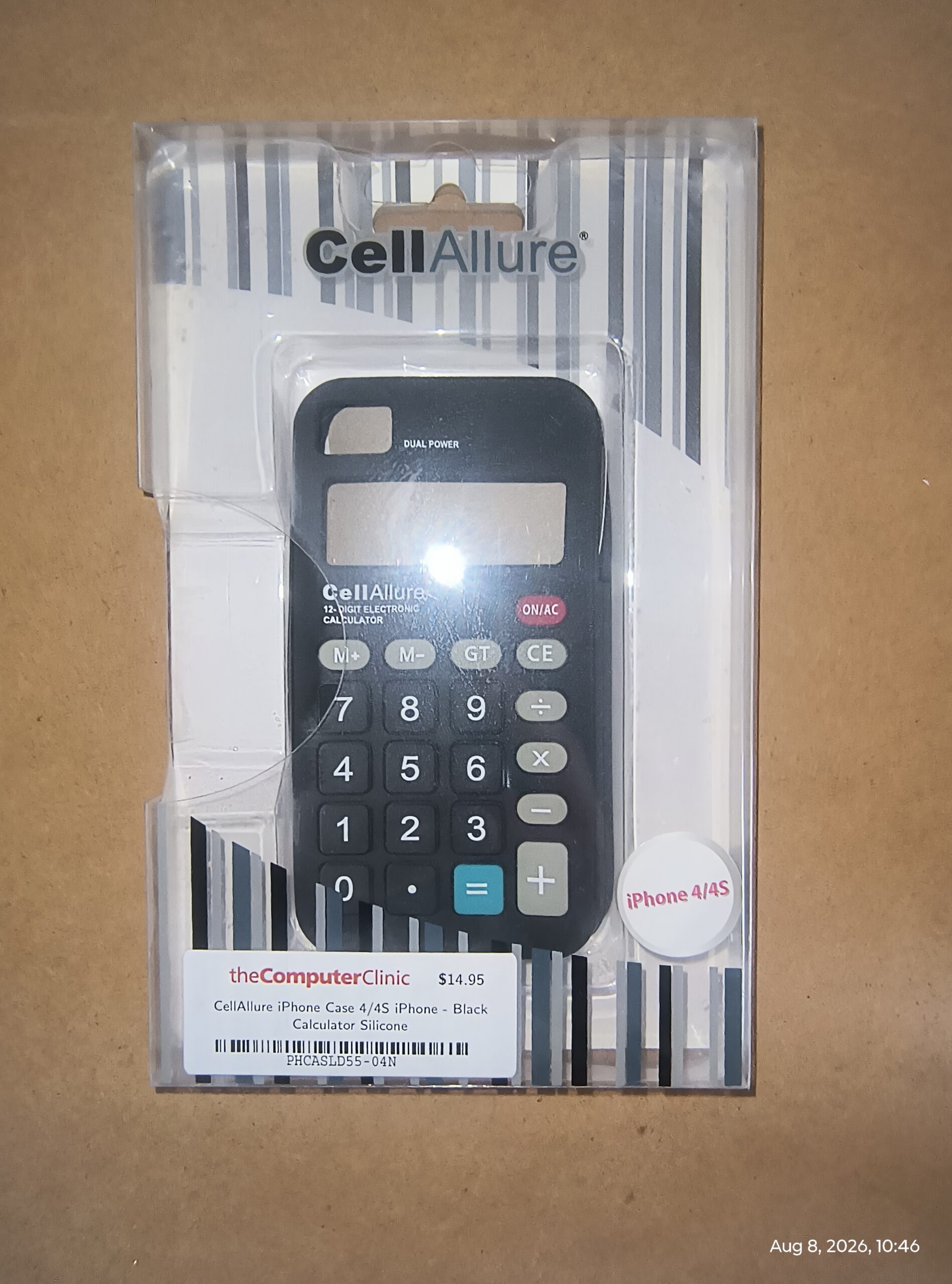 CellAllure Calculator Silicone Case for iPhone 4/4S - Black