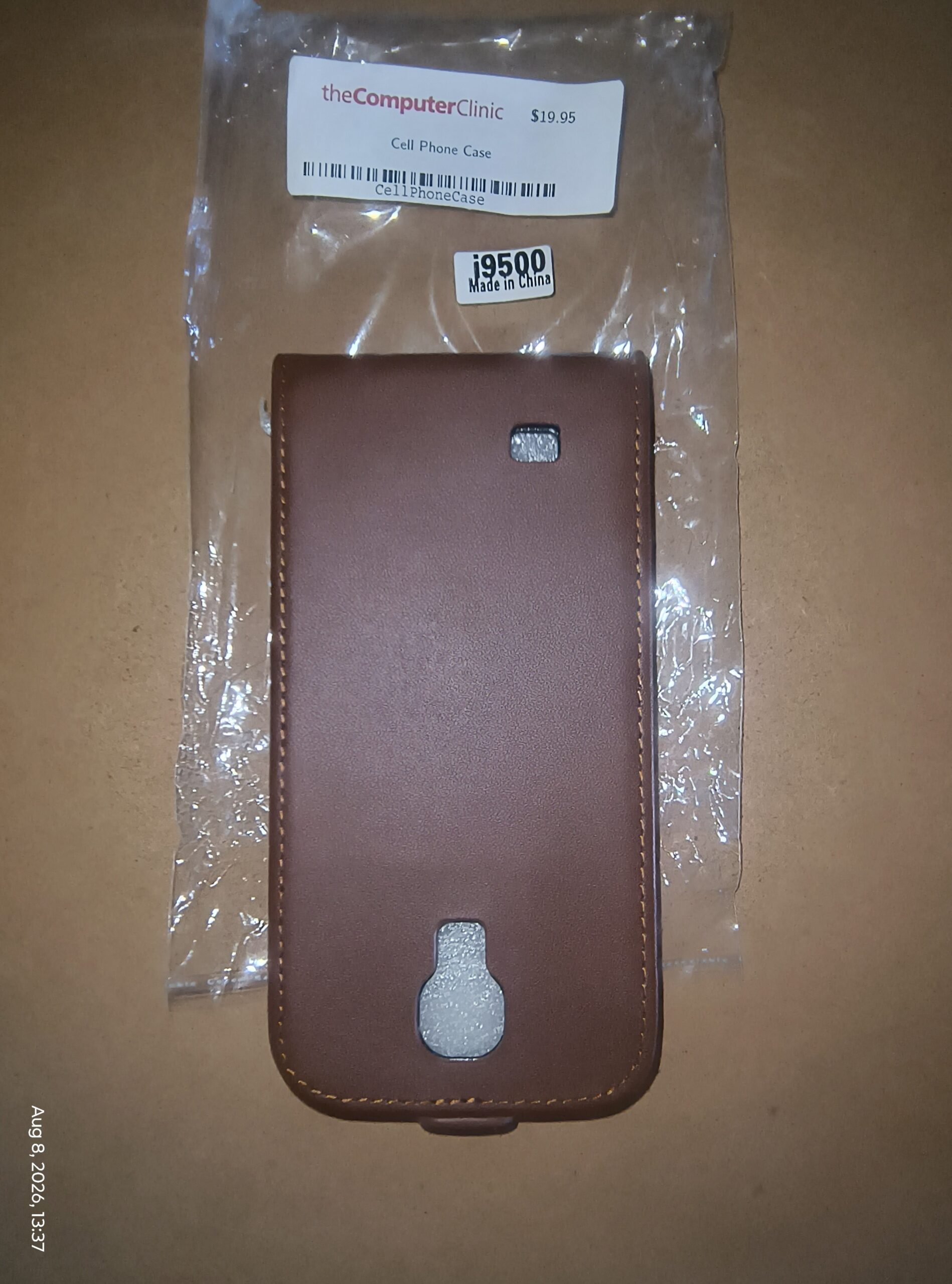 Stylish Brown PU Leather Vertical Flip Case for Samsung Galaxy S4 i9500 - Image 2
