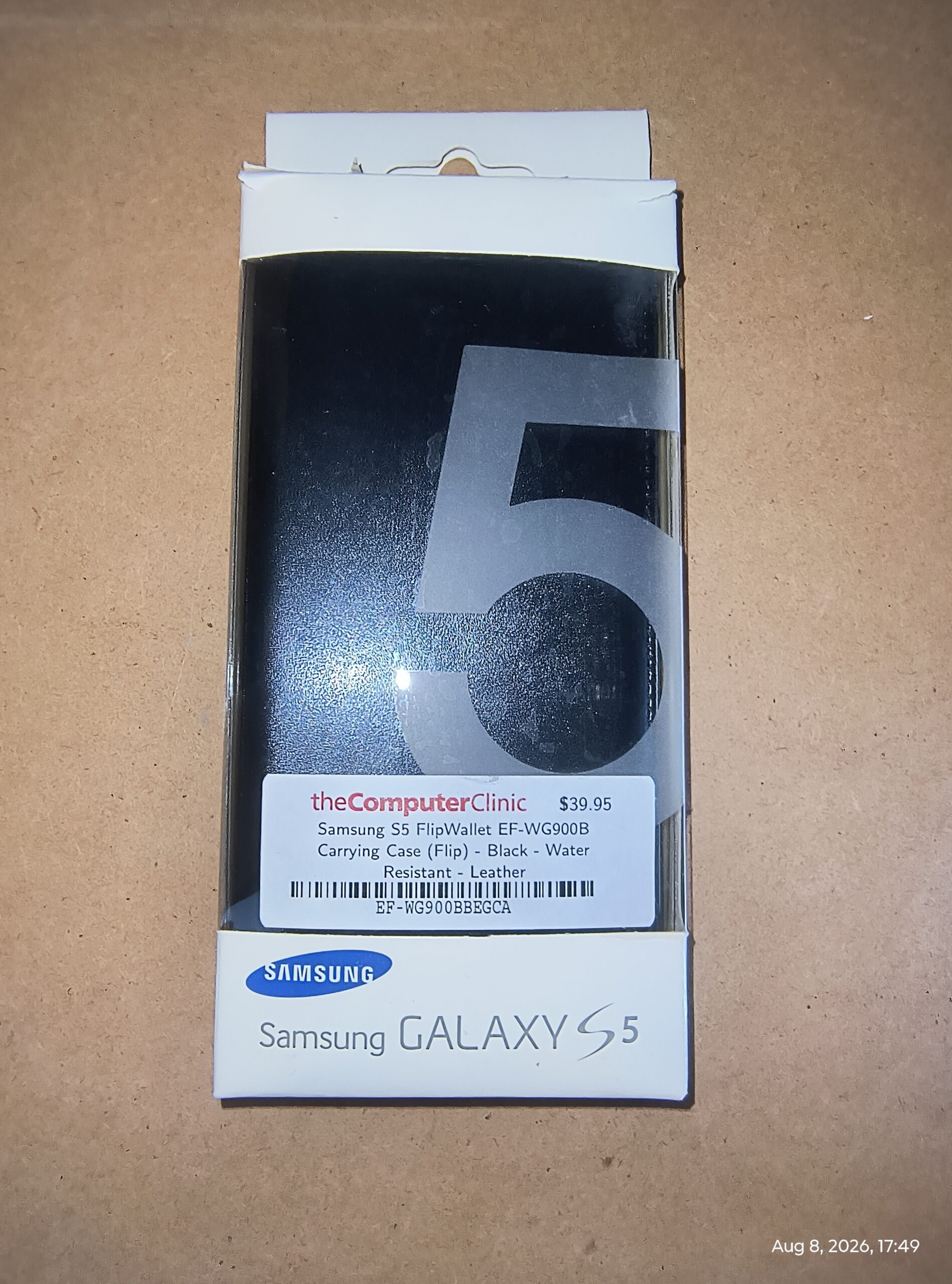 Samsung Galaxy S5 Flip Wallet Cover EF-WG900BBEGCA - Black (OEM)