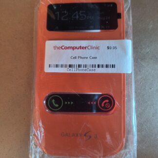 Orange Flip View Cover Case for Samsung Galaxy S3 - Front View Window, Slim Fit Design