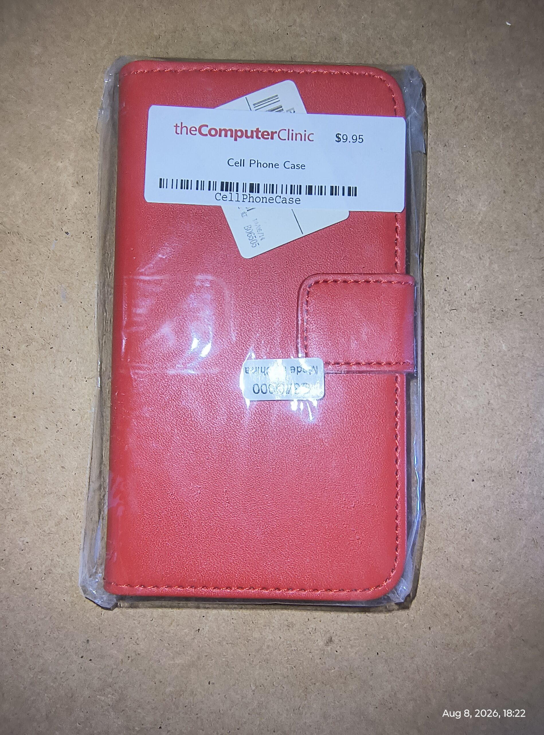 Red faux-leather wallet flip case for Samsung Galaxy S3 with magnetic clasp and precise cutouts