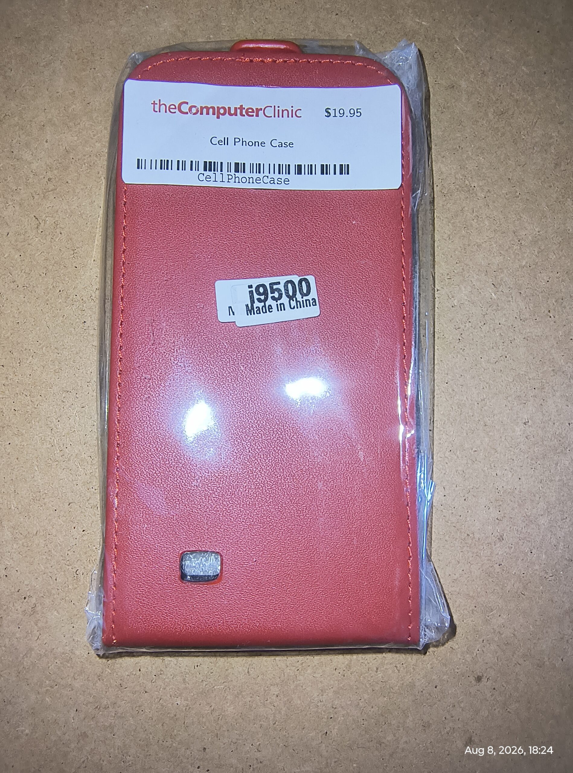 Red Flip PU Leather Case Cover for Samsung Galaxy S4 (GT-i9500) - front view
