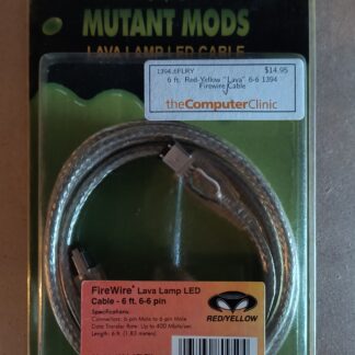 Mutant Mods FireWire Lava Lamp LED Cable 6 ft 6-pin to 6-pin 1394_6FLRY (RED/YELLOW LAVA LED)