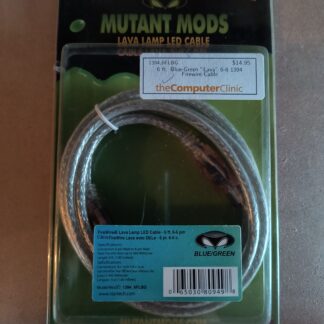 Mutant Mods Lava Lamp LED FireWire Cable 6 ft 6 pin to 6 pin Blue Green 1394.6FLBG (BLUE/GREEN LAVA LED)