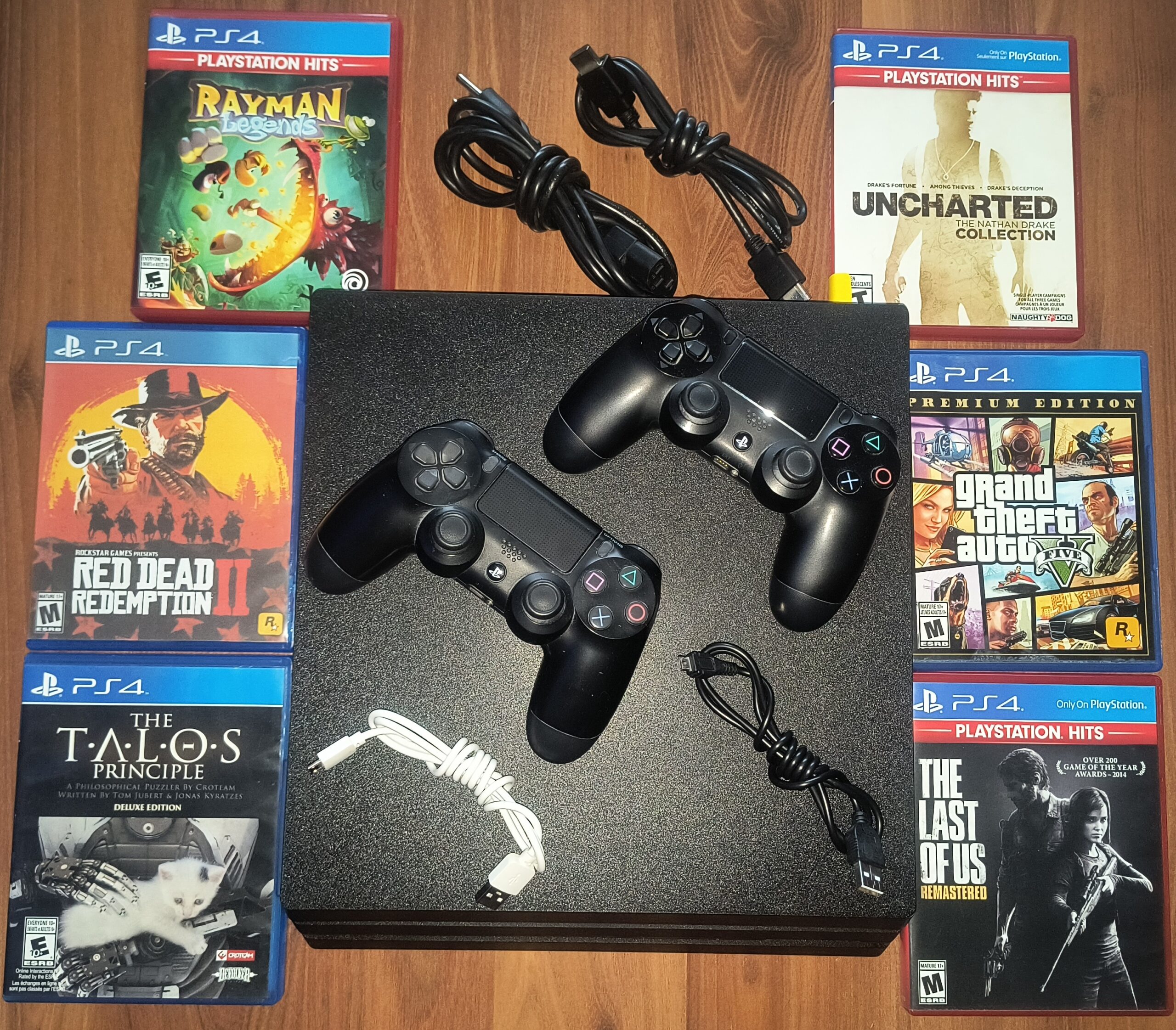 Sony PlayStation 4 Pro Bundle with 6 Games