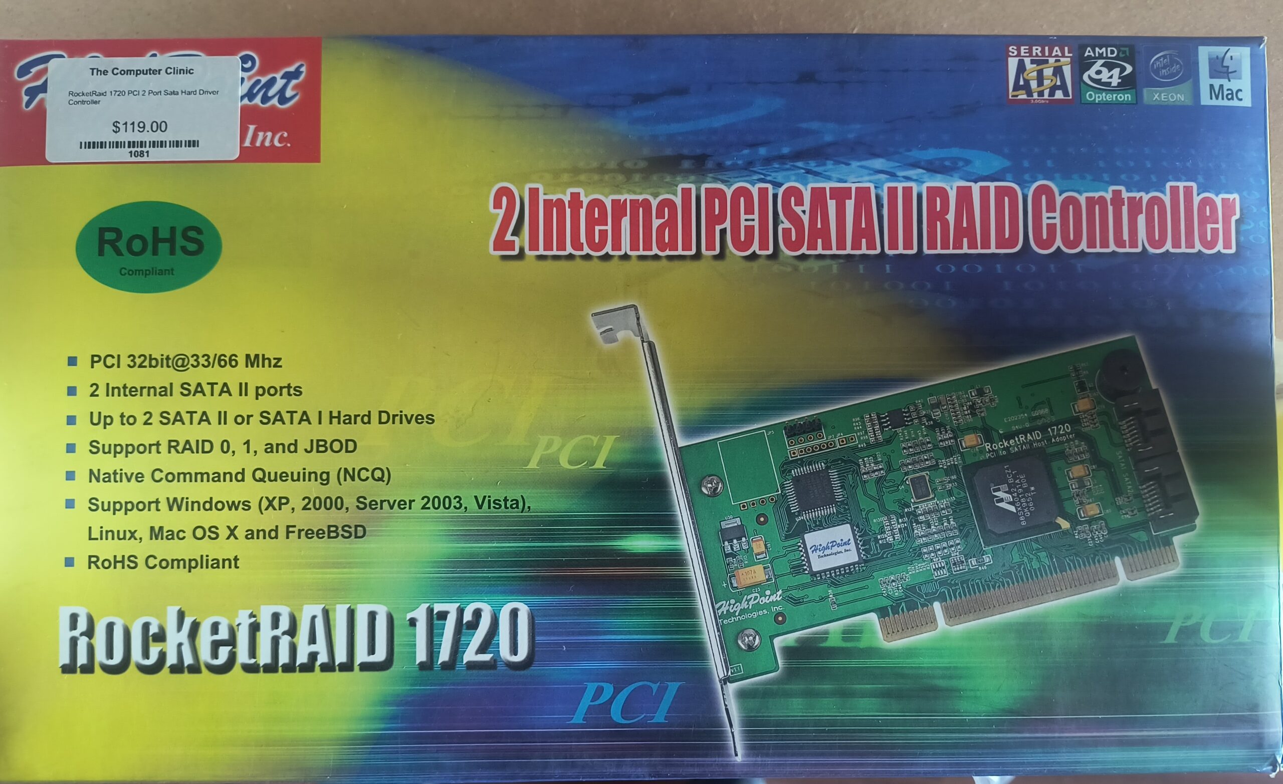 Upgrade Your Legacy System with HighPoint RocketRAID 1720 PCI RAID Controller!